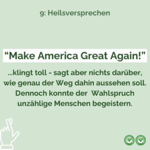 “Make America Great Again” klingt toll - sagt aber nichts darüber, wie genau der Weg dahin aussehen soll. Dennoch konnte der Wahlspruch unzählige Menschen begeistern