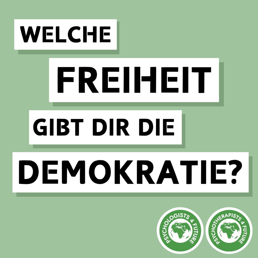 Welche Freiheit gibt dir die Demokratie?