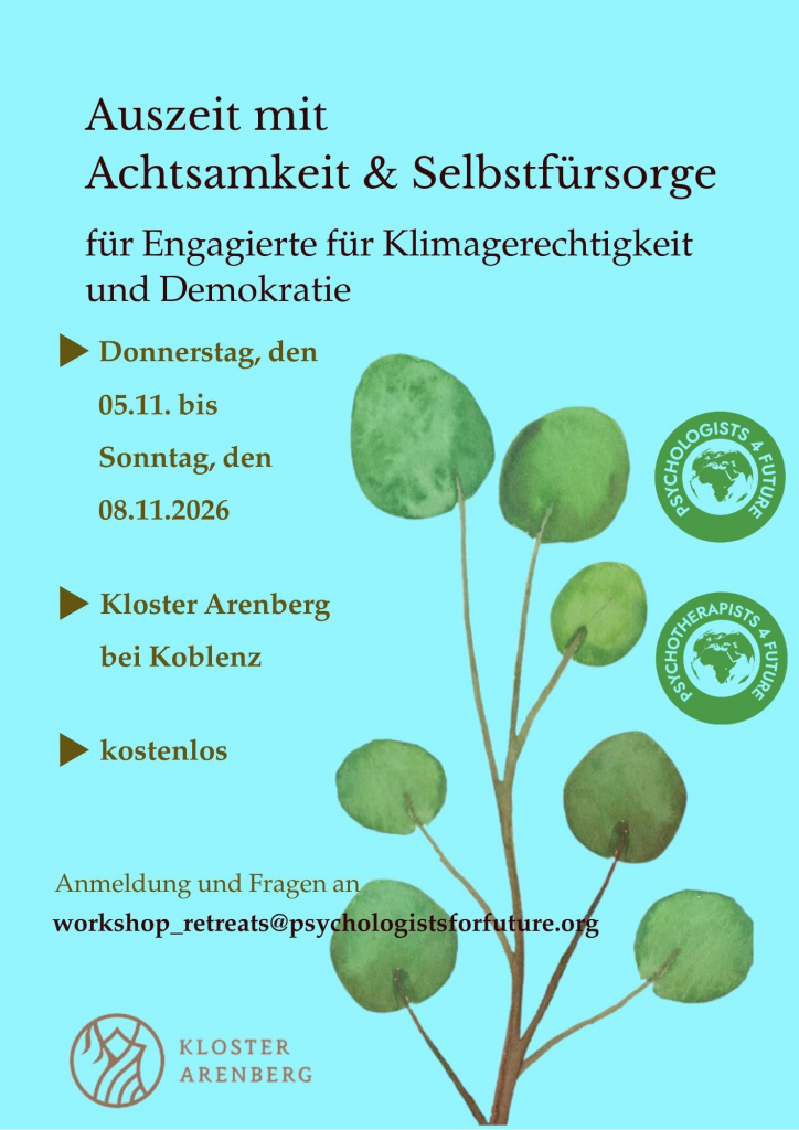 Ankündigung - Flyer:
Auszeit mit Achtsamkeit & Selbstfürsorge